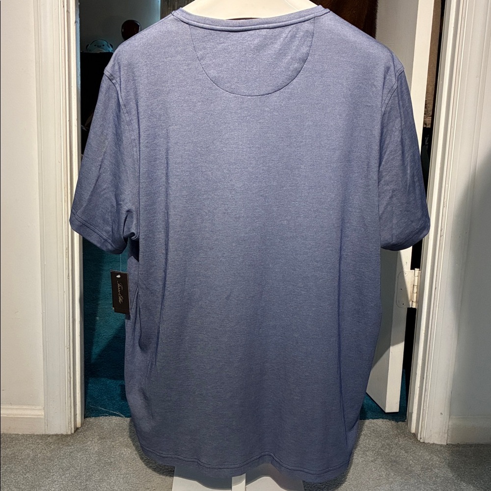 Tasso Elba Men's Blue Short Sleeve Shirt - Picture 3 of 8